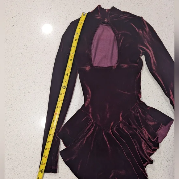 CHRISTMAS GK Ice Figure Skating Baton Twirling Dance Skirted Dress Leotard AXS - Picture 5 of 5